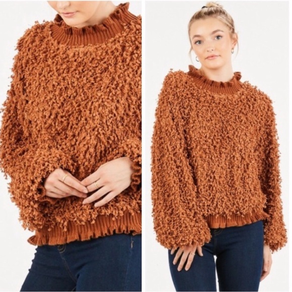💃Pumpkin Spice Chenille Sweater - Picture 2 of 3